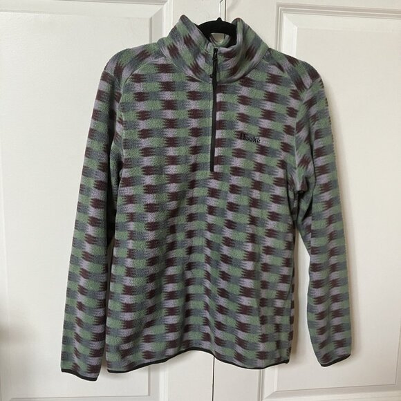 Hooké Pullover 1/4 Zip Fleece Sweater Womens M Multicolour Outdoor Gorpcore - Picture 1 of 8